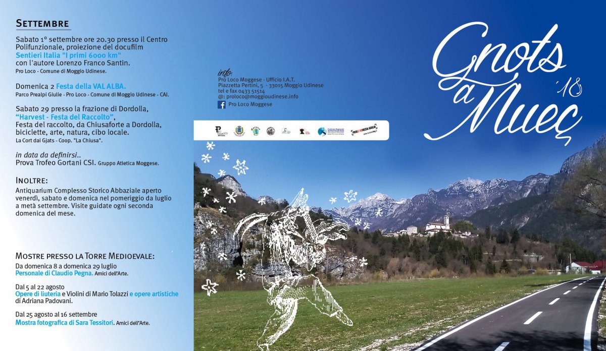 Locandina - programma Gnots a Muec 2018 Moggio Udinese (Udine, Friuli-Venezia Giulia) - seconda parte